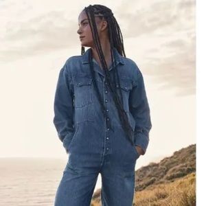We The Free by Free People Blue Denim Jumpsuit NWT